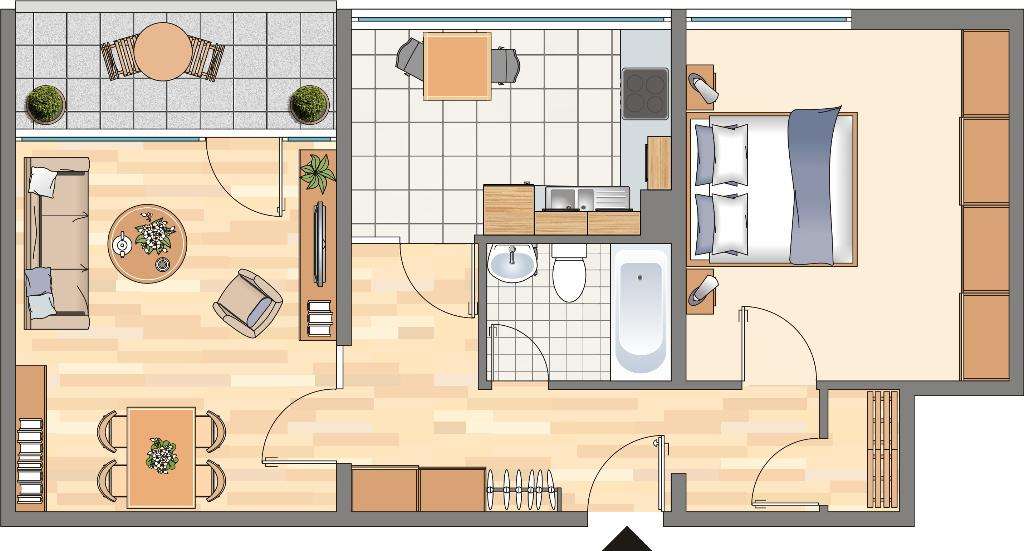 Etagenwohnung Dortmund Hörde - 2 Zimmer, 62 m&sup2;, 330&euro; | Angebot:27427110