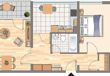 Wohnung Dortmund Hörde - 2 Zimmer, 62 m&sup2;, 330&euro; | Angebot:27427110