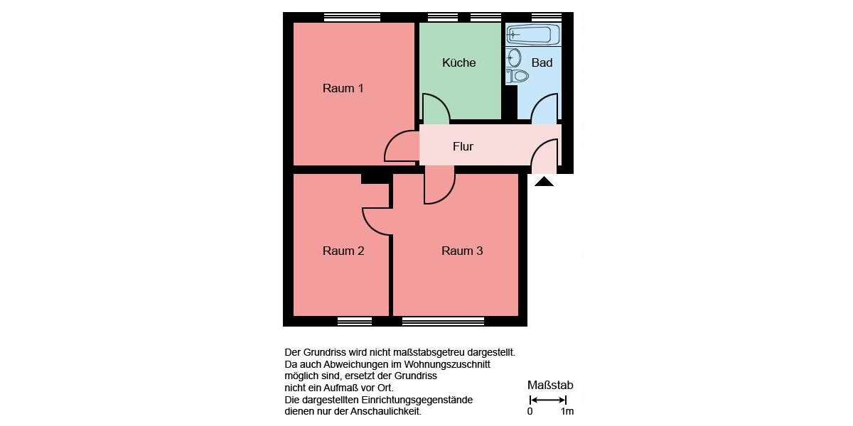 Etagenwohnung Castrop-Rauxel Rauxel - 3 Zimmer, 56 m&sup2;, 429&euro; | Angebot:27184129