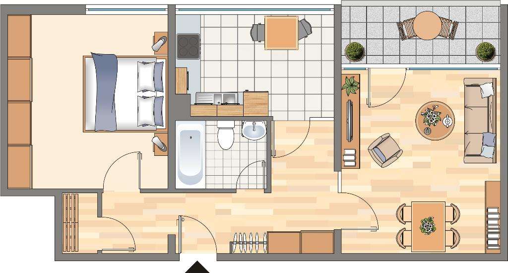 Etagenwohnung Dortmund Hörde - 2 Zimmer, 62 m&sup2;, 307&euro; | Angebot:27457535