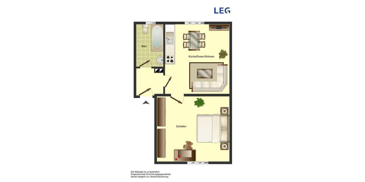 Etagenwohnung Bergkamen - 1 Zimmer, 37 m&sup2;, 339&euro; | Angebot:27426997