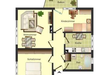 Wohnung Bergkamen Weddinghofen - 3 Zimmer, 63 m&sup2;, 509&euro; | Angebot:27235641