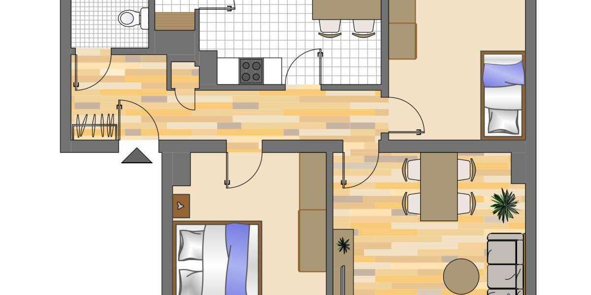 Etagenwohnung Dortmund Gartenstadt - 3 Zimmer, 76 m&sup2;, 699&euro; | Angebot:27505761