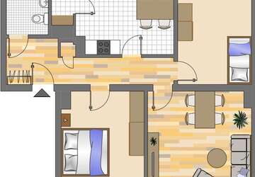 Wohnung Dortmund Gartenstadt - 3 Zimmer, 76 m&sup2;, 699&euro; | Angebot:27505761