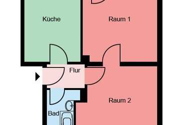 Wohnung Castrop-Rauxel Rauxel - 2 Zimmer, 52 m&sup2;, 459&euro; | Angebot:27319331