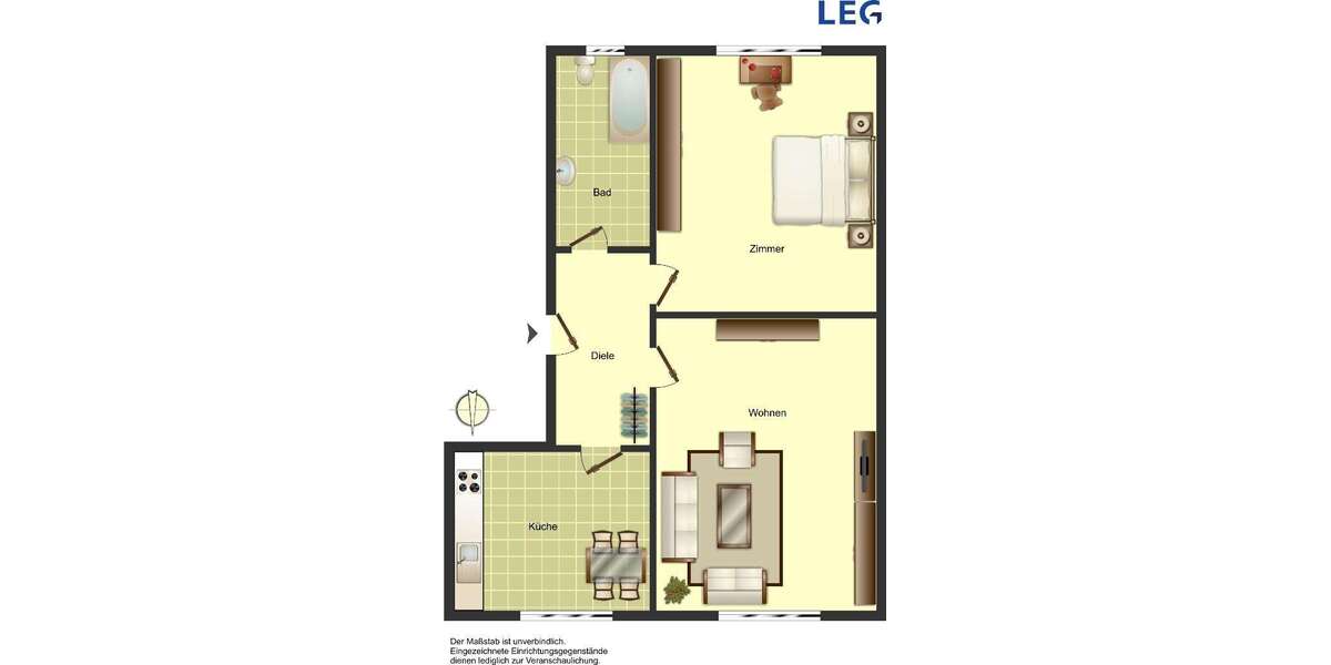 Etagenwohnung Ahlen - 2 Zimmer, 50 m&sup2;, 414&euro; | Angebot:27427047