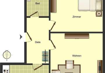 Wohnung Ahlen - 2 Zimmer, 50 m&sup2;, 414&euro; | Angebot:27427047